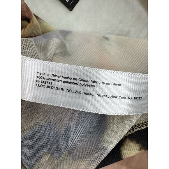 ELOQUII Women's Watercolor Print Mesh Cross Neck Shirt Size 14-16 NWT - Picture 6 of 12